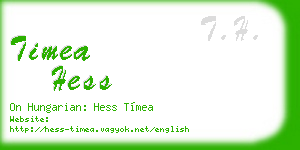 timea hess business card